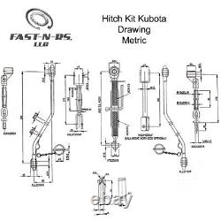 3 Point Hitch Kit For Kubota B Series Cat 1 3pt Includes 1 Free Upper Link Pin
