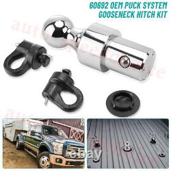 60692 2-5/16 Puck System Gooseneck Hitch Kit For Ford Chevy GMC Nissan Titan XD