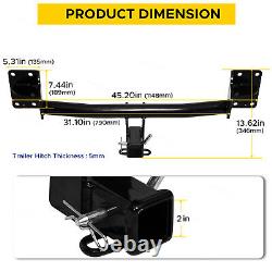 Black Class-3 Trailer Hitch Receiver Rear Bumper Tow Kit 2 fit for 07-14 BMW X5