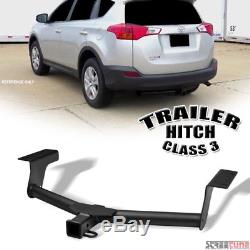 Class 3/Iii Matte Black Trailer Hitch Receiver Tube Towing For 06-12 Toyota Rav4