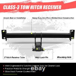 Class-3 Trailer Hitch Receiver Rear Bumper Tow Kit 2 for BMW X3 04-10 Black