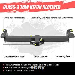 Class-3 Trailer Hitch Receiver Rear Bumper Towing Kit 2 for Jeep Wrangler 97-06