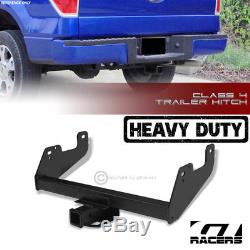 Class 4 Matte Black Trailer Hitch Receiver Bumper Tow 2 For 2015-2018 Ford F150