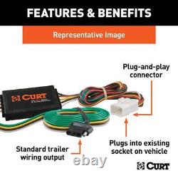 Curt Class 3 Trailer Hitch 2in Receiver Wiring Harness Kit for 22-24 Pathfinder