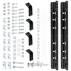 Fifth 5th Wheel Rail Rails & Brackets with Installation Kit for Full-Size Truck