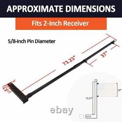 Flag Pole for Trucks Trailer Hitch Holder Mounts to 2 Hitch Receivers Kit