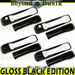For 2009-2018 DODGE RAM Double/Crew Cab GLOSS BLACK Door Handle COVERS with PsgrKH