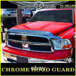 For 2009-2018 Dodge Ram 1500 Chrome Bug Shield Deflector Hood Guard Protector