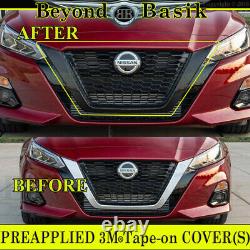 For 2019 2020 2021 NISSAN ALTIMA GLOSS BLACK Grill Grille COVER Overlay