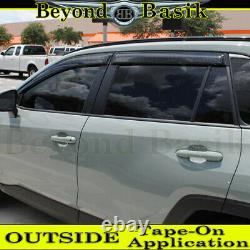 For 2019 2020 2021 Toyota Rav4 4PC SMOKE Door Vent Visors Window Rain Guards