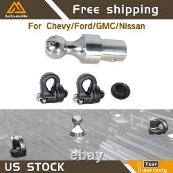 For Chevy/Ford/GMC/Nissan 60692 2-5/16 Gooseneck Ball & Safety Chain Anchor Kit