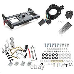 For Ford F250 F350 1999 -2016 Gooseneck Trailer Hitch Underbed Kit With 7' WIRING