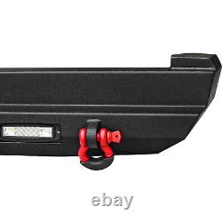 Rear Bumper with LED Light & D-Ring Hitch Combo KIT For 1989-2001 Jeep Cherokee XJ
