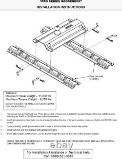Reese Base Rail Kit + 25K Gooseneck Trailer Tow Hitch For 07-21 Toyota Tundra