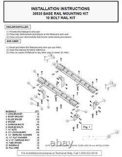 Reese Base Rail Kit For 15-20 Ford F-150 Fits Fifth 5th Wheel Gooseneck Hitches