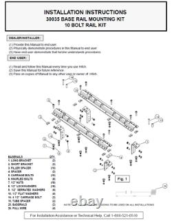 Reese Base Rail Kit For 75-16 Ford Trucks Fits Fifth 5th Wheel Gooseneck Hitches