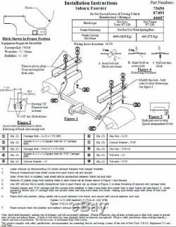 Reese Trailer Tow Hitch For 09-13 Subaru Forester with Wiring Harness Kit