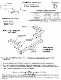 Reese Trailer Tow Hitch For 14-20 Jeep Grand Cherokee with Wiring Harness Kit