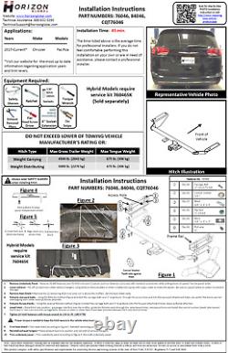 Reese Trailer Tow Hitch For 17-20 Pacifica LX Touring 20-22 Voyager w Wiring Kit