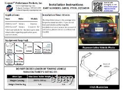 Reese Trailer Tow Hitch For 17-21 Subaru Impreza Wagon Receiver with Wiring Kit