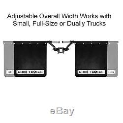 Rock Tamers 00108 Mud Guards Mud Flaps Adjustable System for 2 Receiver Hitch