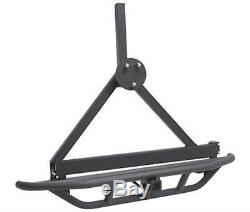 Smittybilt Black SRC Rear withTire Carrier, Hitch & Front Bumpers Kit for Wrangler