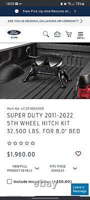 Super Duty 2011-2022 5th Wheel Hitch Kit 32,500 Lbs. For 8.0' Bed