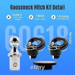 Trailer Hitch Anchor Kit For Dodge Ram 2500 3500 Puck 2-5/16 Gooseneck Ball 30K
