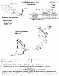 Trailer Tow Hitch For 08-14 Nissan Armada All Styles with Wiring Harness Kit