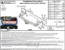 Trailer Tow Hitch For 11-13 Dodge Durango All Styles with Wiring Harness Kit