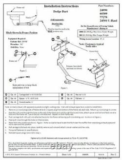 Trailer Tow Hitch For 13-16 Dodge Dart with Wiring Harness Kit