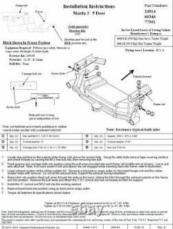 Trailer Tow Hitch For 14-18 Mazda 3 Hatchback with Wiring Harness Kit