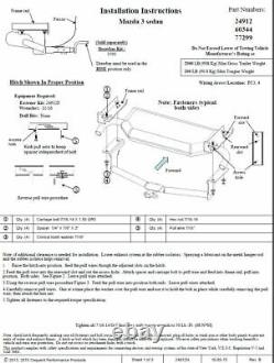 Trailer Tow Hitch For 14-18 Mazda 3 Sedan with Wiring Harness Kit
