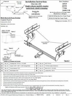 Trailer Tow Hitch For 15-17 Chrysler 200 Sedan with Wiring Harness Kit