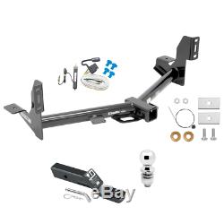 Trailer Tow Hitch For 15-20 Ford F150 Complete Package with Wiring Kit and 2 Ball