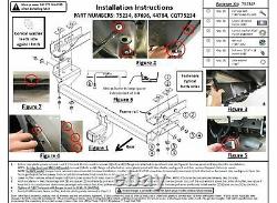 Trailer Tow Hitch For 16-18 Lincoln MKX Complete Package with Wiring Kit & 2 Ball