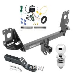 Trailer Tow Hitch For 17-19 Audi Q7 Complete Package with Wiring Kit & 2 Ball
