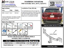 Trailer Tow Hitch For 2021-2023 Buick Envision Class 3 with Wiring Harness Kit