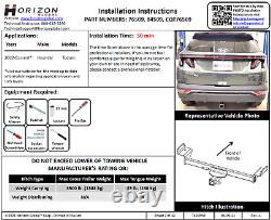 Trailer Tow Hitch For 2022 Hyundai Tucson with Wiring Harness Kit and 1-7/8 Ball